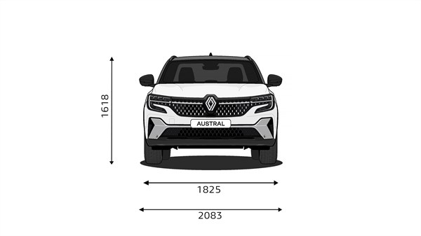  front dimensions - modular design - Renault Austral SUV
