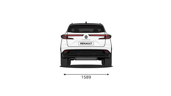 rear dimensions - modular design - Renault Austral SUV