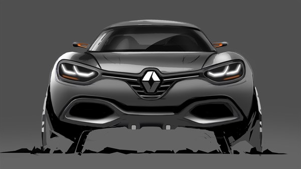 Renault CAPTUR Concept - vehicle sketch - front end view