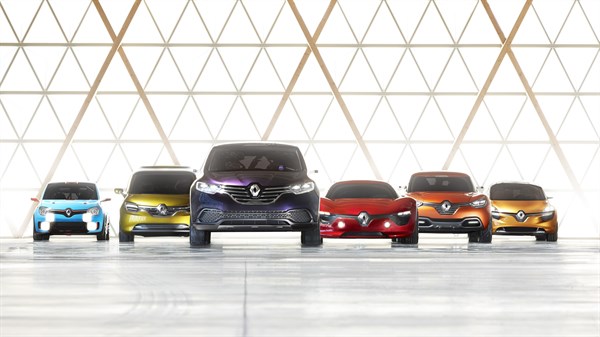 Showcasing Renault cars in one picture