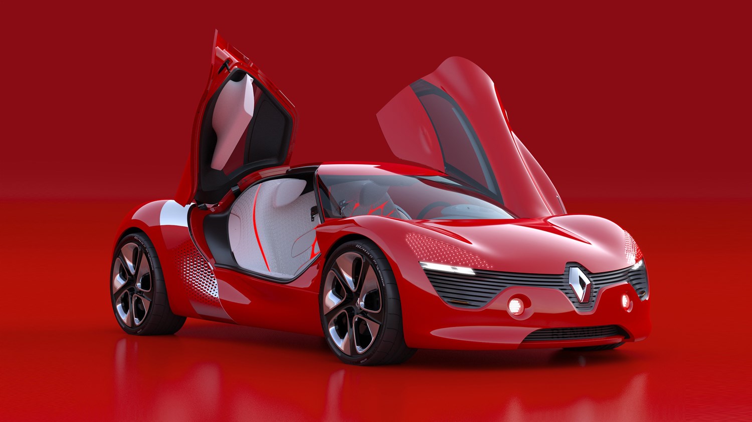 Renault DEZIR concept car front design with front doors open