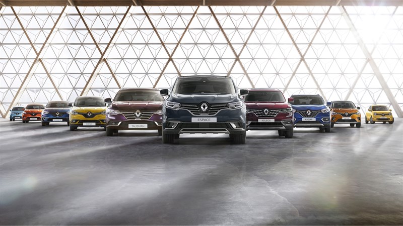 Showcasing Renault cars in one picture
